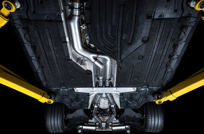 AWE Resonated Touring Edition Exhaust for A90 Supra - 5" Chrome Silver Tips image 5