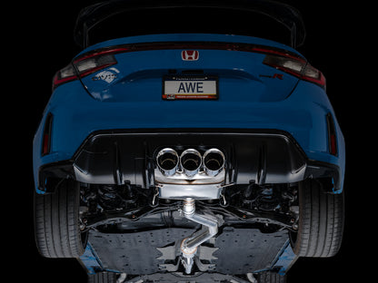 AWE Touring Edition Exhaust for FL5 Civic Type R - Triple Chrome Silver Tips image 24