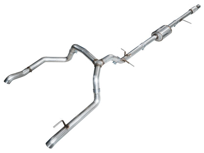 AWE 0FG Catback Split Rear Exit Exhaust for 4th Gen Silverado/Sierra 1500 5.3L (with bumper cutouts) - OE Tips image 1