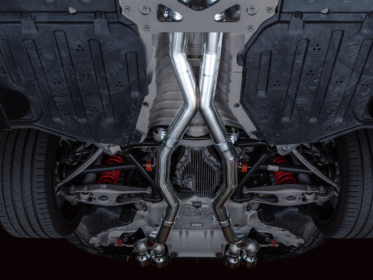 AWE Track Edition Catback Exhaust for BMW G8X M3/M4 - Chrome Silver Tips image 2