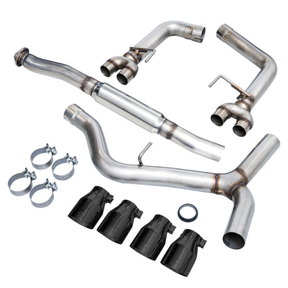 AWE Track Edition Exhaust for VA / GV WRX / STI Sedan - Diamond Black Quad Tips (102mm) image 6