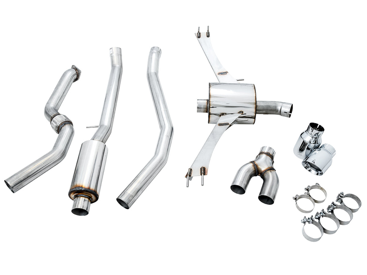 AWE Touring Edition Exhaust for 10th Gen Civic Si Coupe / Sedan (includes Front Pipe) - Dual Chrome Silver Tips image 10
