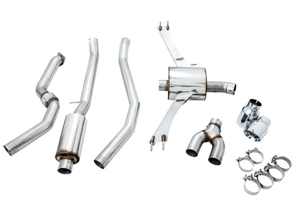 AWE Touring Edition Exhaust for 10th Gen Civic Si Coupe / Sedan (includes Front Pipe) - Dual Chrome Silver Tips image 10
