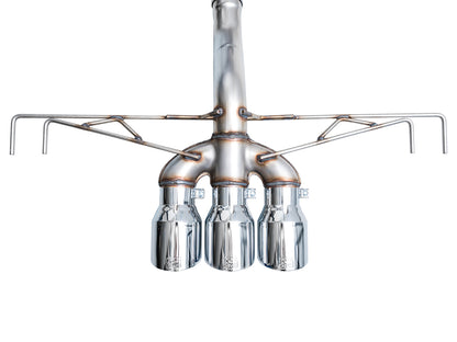 AWE Track Edition Exhaust for FL5 Civic Type R - Triple Chrome Silver Tips image 23