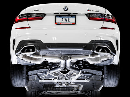 AWE Track Edition Exhaust for G2X M340i / M440i - OE Tips image 2