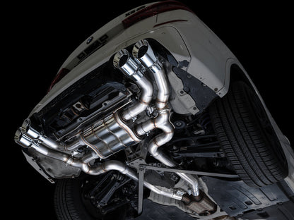 AWE Valved SwitchPath™ Axleback Exhaust for BMW F97 X3 M / F98 X4 M - Chrome Silver Tips image 7
