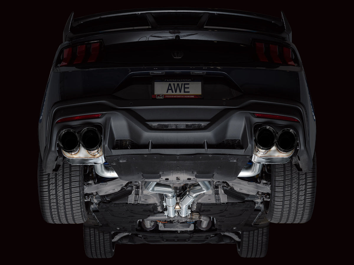 AWE SwitchPath™ Exhaust for S650 Ford Mustang Dark Horse - Quad Diamond Black Tips image 9