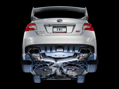 AWE Touring Edition Exhaust for VA STI / GV WRX / GV STI Sedan - Diamond Black Quad Tips (102mm) image 4