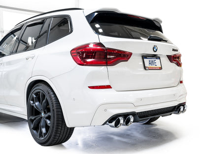AWE Valved SwitchPath™ Axleback Exhaust for BMW F97 X3 M / F98 X4 M - Chrome Silver Tips image 4