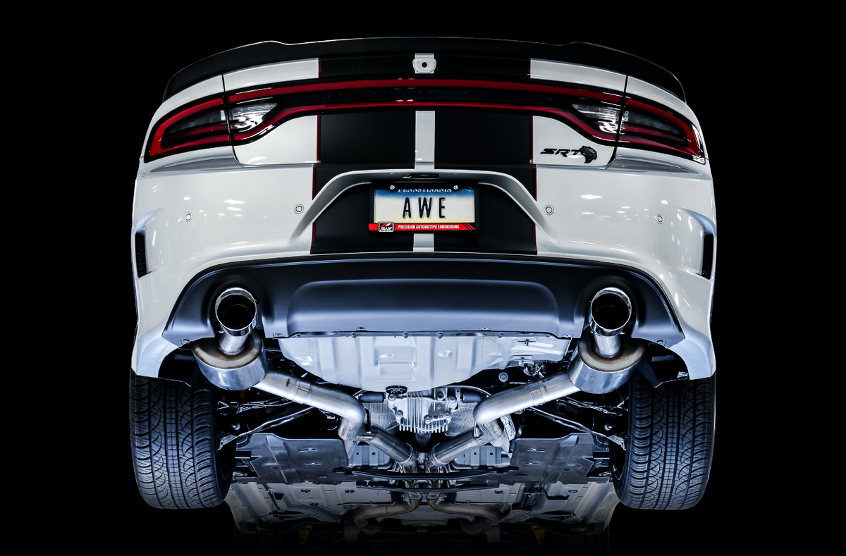 AWE Touring Edition Exhaust for 17+ Charger 5.7 - Chrome Silver Tips image 2