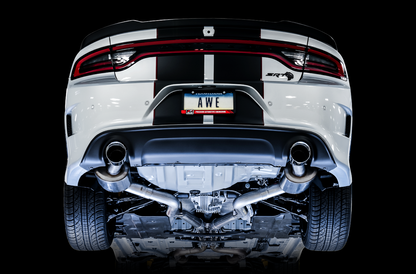 AWE Touring Edition Exhaust for 17+ Charger 5.7 - Chrome Silver Tips image 2