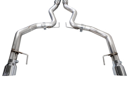 AWE Track Edition Exhaust for S650 Ford Mustang GT Fastback - Dual Chrome Silver Tips image 6