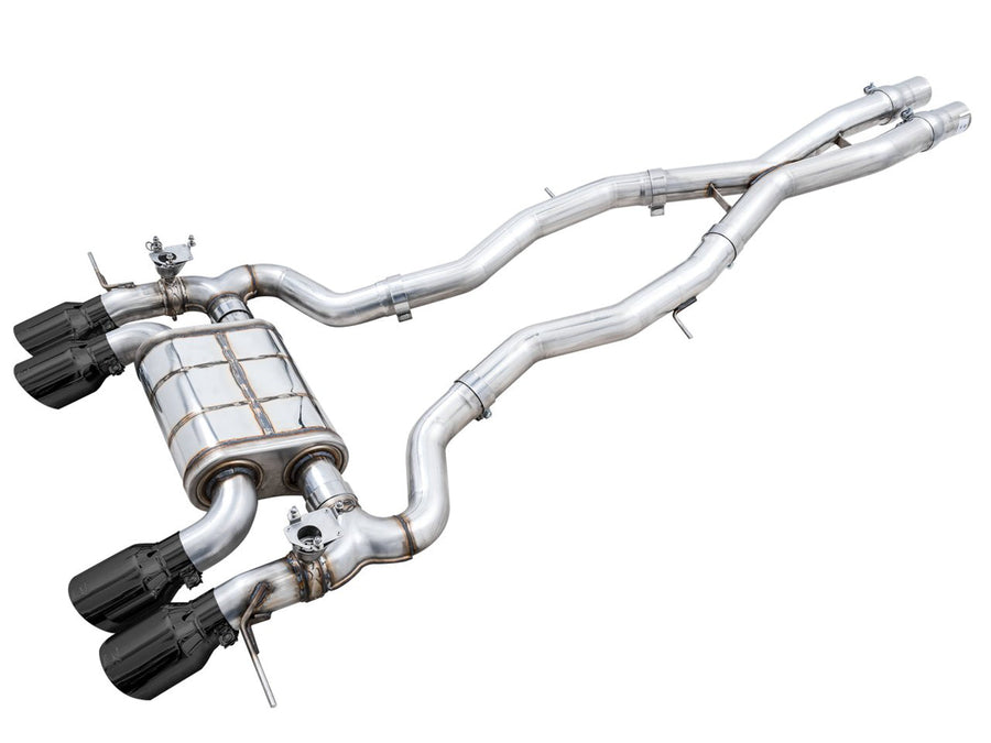 AWE SwitchPath Catback Exhaust for BMW G8X M3/M4 - Diamond Black Tips image 1