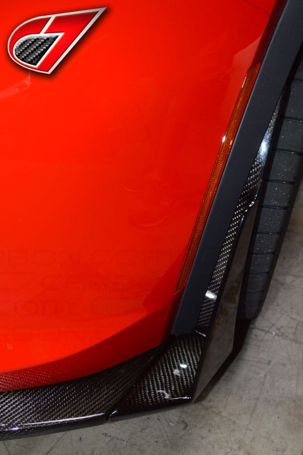 Corvette C7 Z07 Style Front Splitter Winglets image 3