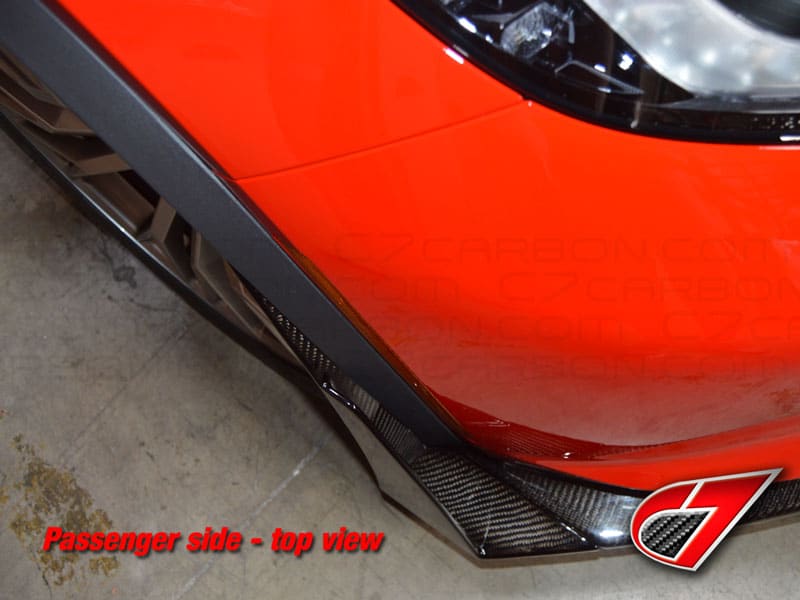 Corvette C7 Z07 Style Front Splitter Winglets image 4
