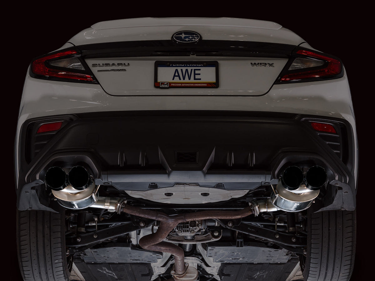 AWE Touring Edition Axleback Exhaust for VB Subaru WRX - Diamond Black Tips image 4