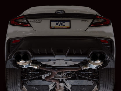AWE Touring Edition Axleback Exhaust for VB Subaru WRX - Diamond Black Tips image 4