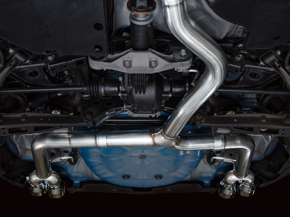 AWE Track Edition Exhaust for VB Subaru WRX - Chrome Silver Tips image 3