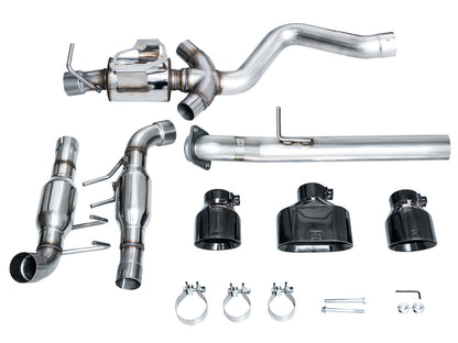 AWE Track Edition Exhaust for GR Corolla - Diamond Black Tips image 20
