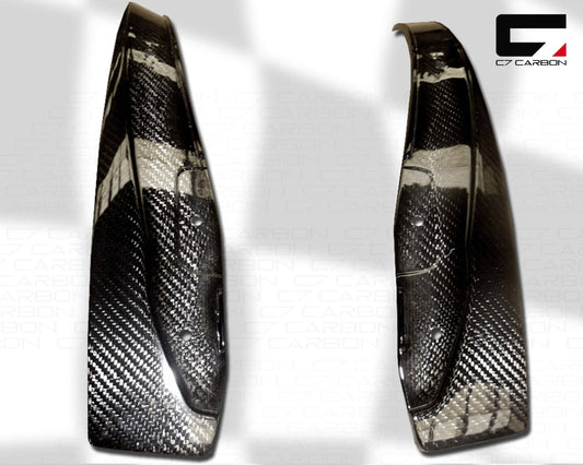 Rear Fender Front Mudflaps | Corvette C6 Z06/GS/ZR1 (2006-2013) | Carbon Fiber ZR1 Style image 1