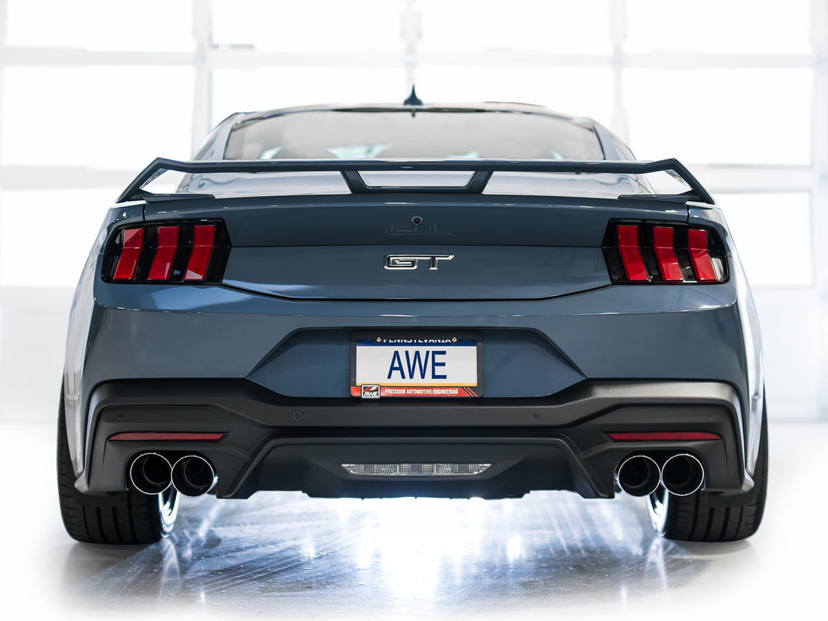 AWE SwitchPath™ Exhaust for S650 Ford Mustang GT Fastback - Quad Chrome Silver Tips image 6