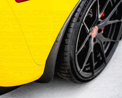 Rear Mudflaps | Corvette C6 Z06/GS/ZR1 (2006-2013) | Carbon Fiber Rear Protection image 1
