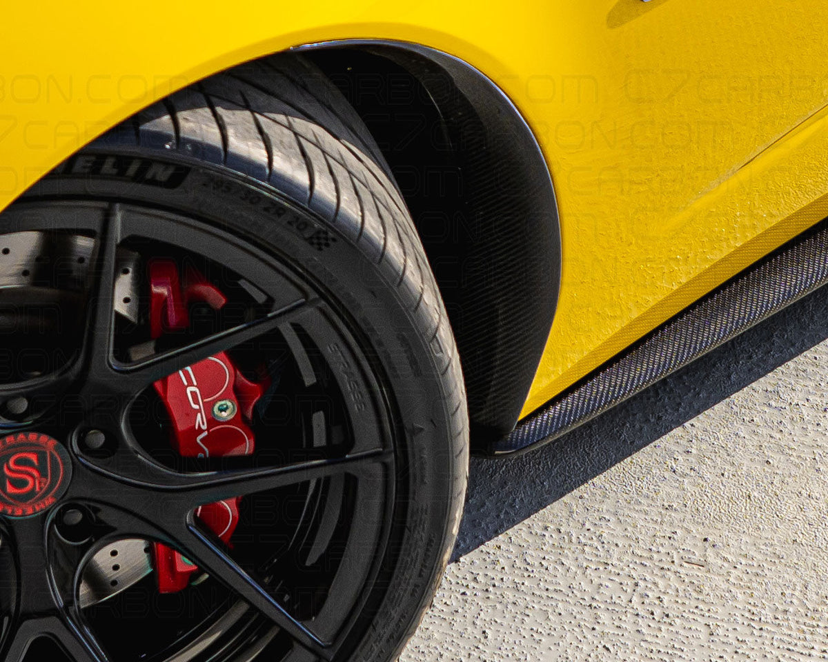 Front Fender Rear Mudflaps | Corvette C6 Z06/GS/ZR1 (2006-2013) | Carbon Fiber ZR1 Style image 2