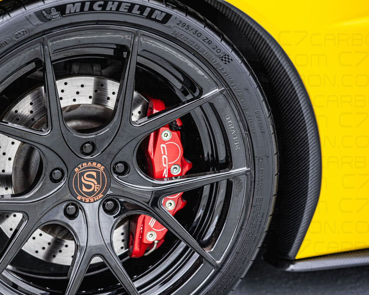Front Fender Rear Mudflaps | Corvette C6 Z06/GS/ZR1 (2006-2013) | Carbon Fiber ZR1 Style image 1