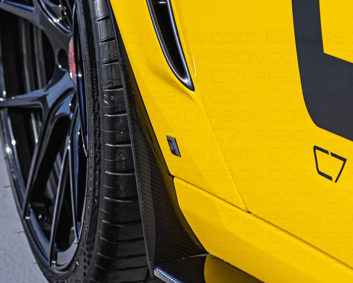 ZR1 Style Rear Mudflaps | Corvette C6 Z06/GS/ZR1 (2006-2013) | For Extended Side Skirts image 1