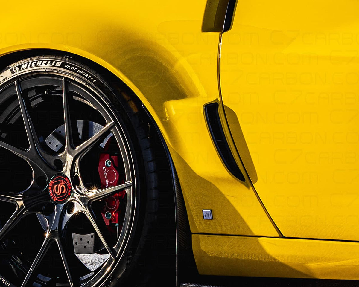 ZR1 Style Rear Mudflaps | Corvette C6 Z06/GS/ZR1 (2006-2013) | For Extended Side Skirts image 2