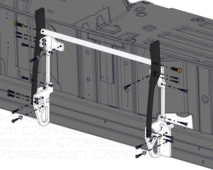 Chassis Mount | Corvette C6 (2005-2013) | Rear Wing Spoiler Support image 1