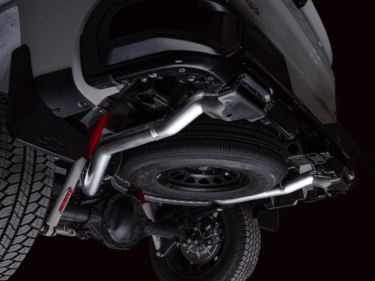 AWE 0FG Catback Split Rear Exit Exhaust for 4th Gen Silverado/Sierra 1500 6.2L (with bumper cutouts) - OE Tips image 4
