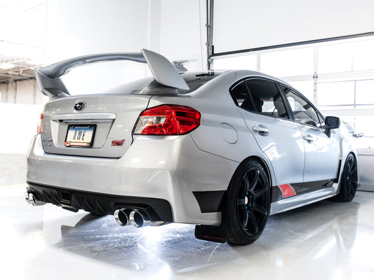 AWE Touring Edition Exhaust for VA STI / GV WRX / GV STI Sedan - Chrome Silver Quad Tips (102mm) image 2