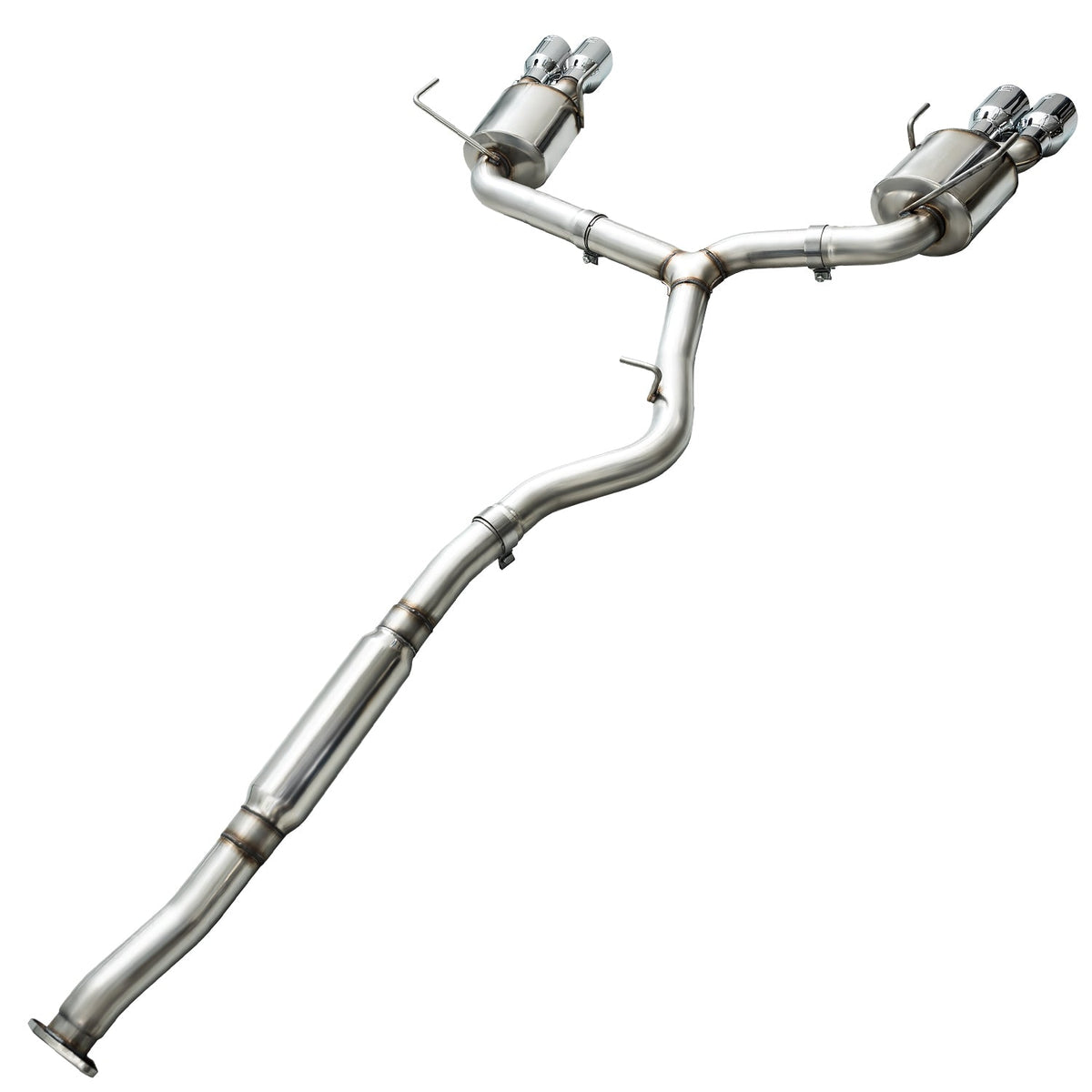 AWE Touring Edition Exhaust for 2015+ VA WRX Sedan - Chrome Silver Quad Tips (102mm) image 6