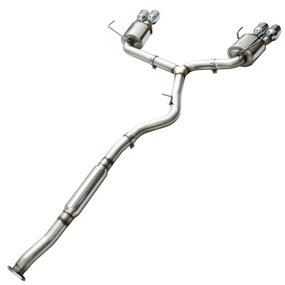 AWE Touring Edition Exhaust for 2015+ VA WRX Sedan - Chrome Silver Quad Tips (102mm) image 6