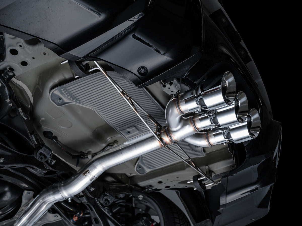 AWE Track Edition Exhaust for DE5 Integra Type-S - Triple Chrome Silver Tips image 2