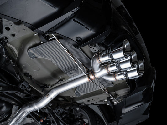 AWE Track Edition Exhaust for DE5 Integra Type-S - Triple Chrome Silver Tips image 2