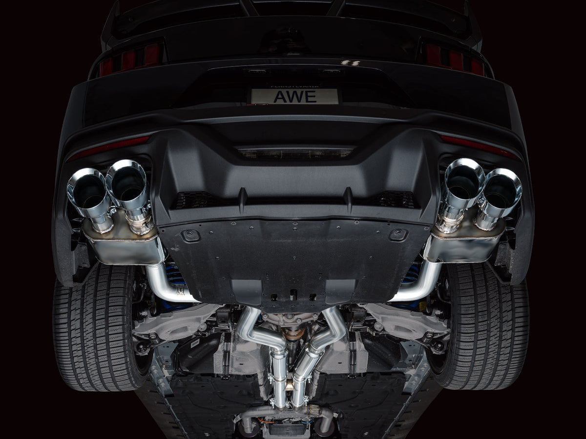 AWE SwitchPath™ Exhaust for S650 Ford Mustang Dark Horse - Quad Chrome Silver Tips image 10