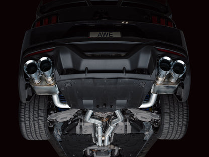 AWE SwitchPath™ Exhaust for S650 Ford Mustang Dark Horse - Quad Chrome Silver Tips image 10