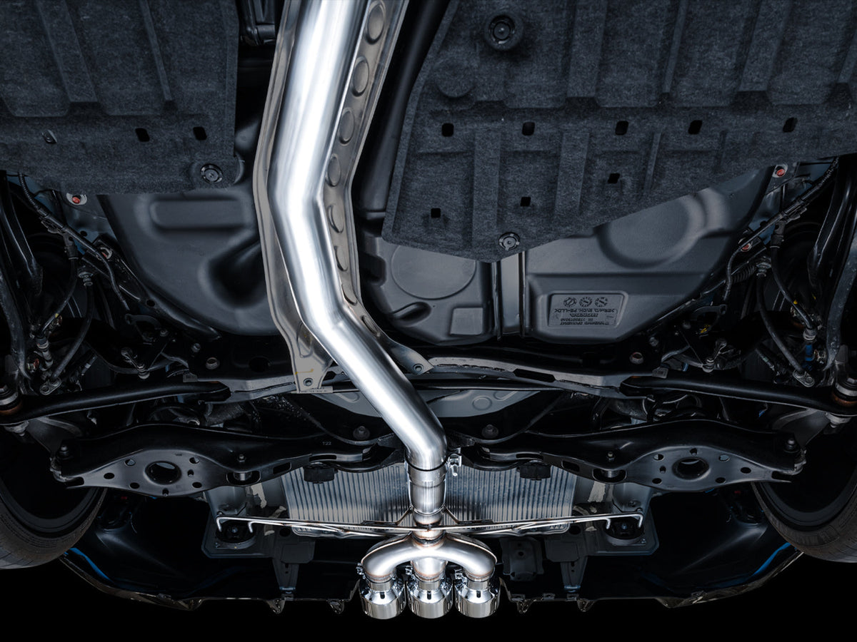 AWE Track Edition Exhaust for FL5 Civic Type R - Triple Chrome Silver Tips image 5