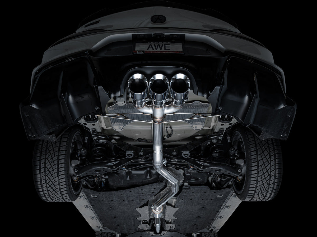 AWE Track Edition Exhaust for DE5 Integra Type-S - Triple Chrome Silver Tips image 10