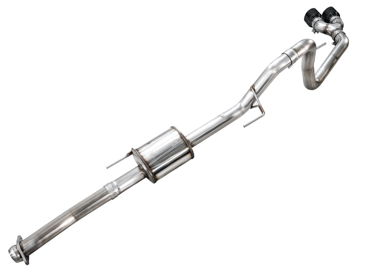 AWE 0FG Dual Side Exit Exhaust for Ford F-150 Regular Cab - 4.5 Diamond Black Tips image 11