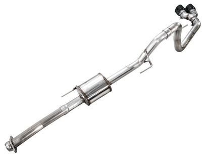 AWE 0FG Dual Side Exit Exhaust for Ford F-150 Regular Cab - 4.5 Diamond Black Tips image 11