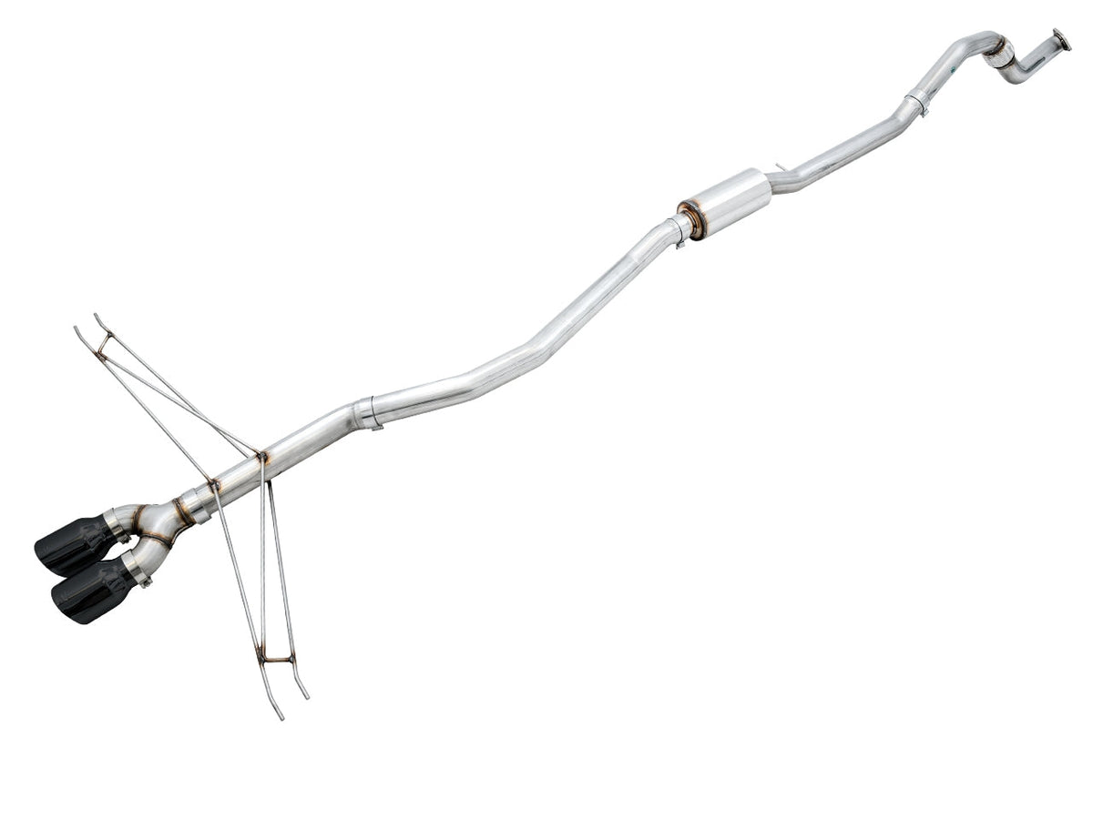 AWE Track Edition Exhaust for 10th Gen Civic Si Coupe / Sedan (includes Front Pipe) - Dual Diamond Black Tips image 1