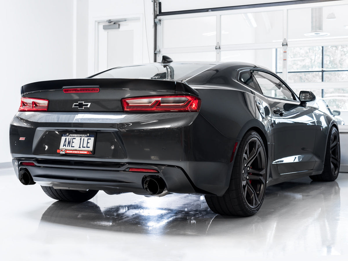 AWE Track Edition Axle-back Exhaust for Gen6 Camaro SS / LT1 - Diamond Black Tips (Dual Outlet) image 2