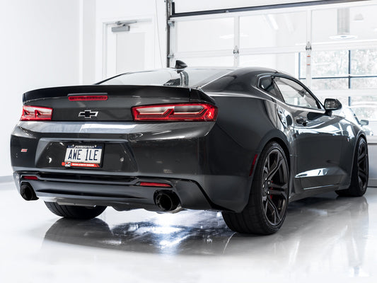 AWE Track Edition Axle-back Exhaust for Gen6 Camaro SS / LT1 - Diamond Black Tips (Dual Outlet) image 2