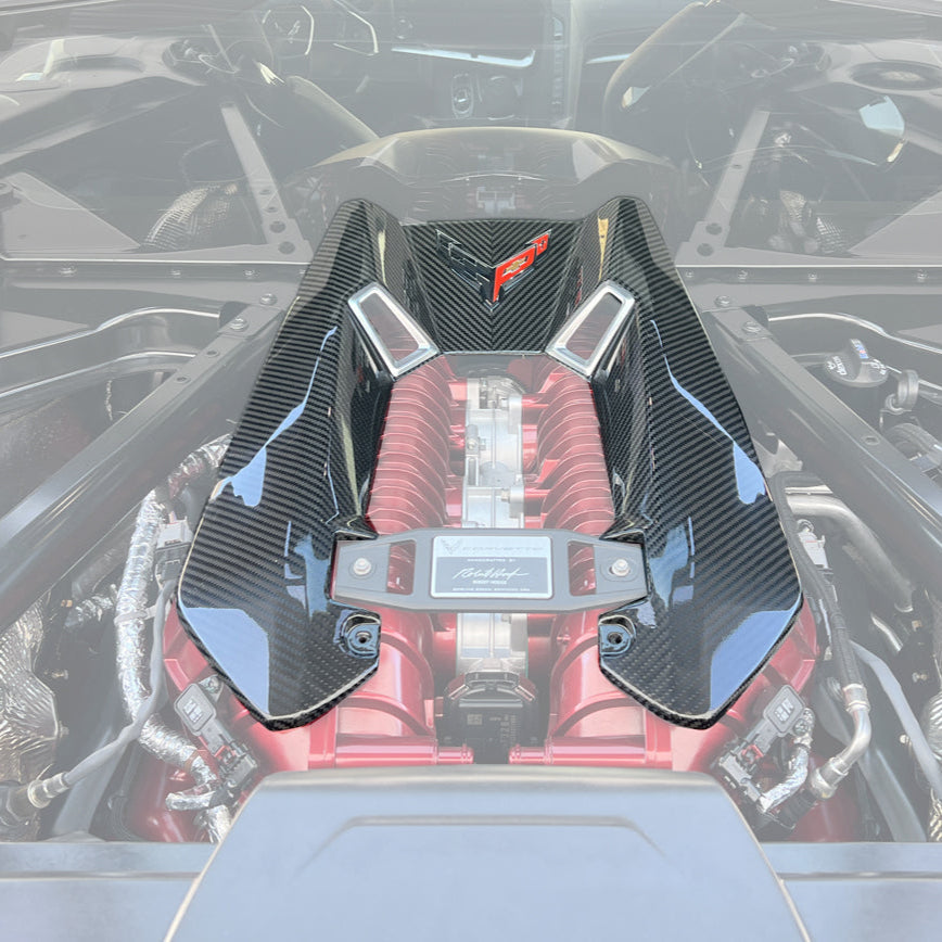 Chevrolet Corvette C8 Z06 DRY CARBON FIBER Engine Cover image 16