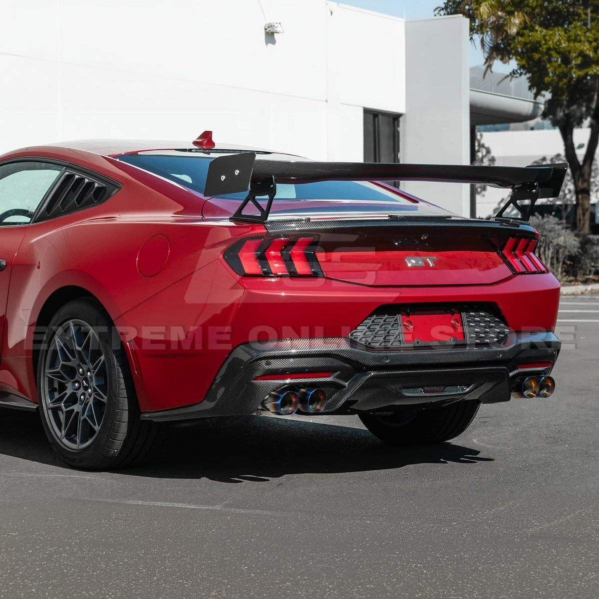 2024+ Ford Mustang V2 Package Carbon Fiber Rear Bumper Diffuser image 49