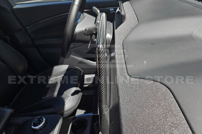 2021+ Ford Mustang Mach-E DRY CARBON FIBER Navigation Monitor Cover image 3