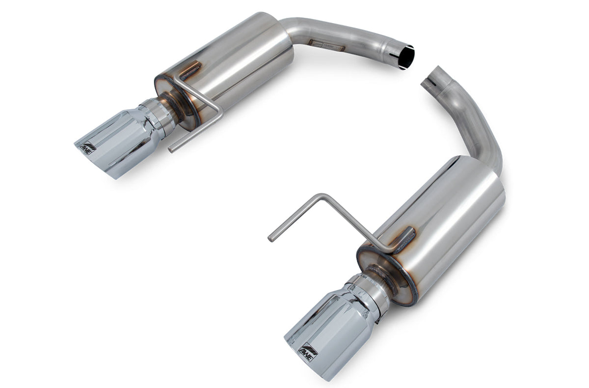AWE Touring Edition Axle-back Exhaust for S550 Mustang EcoBoost - Chrome Silver Tips image 1